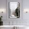 Silver Champagne Beaded Frame Accent Beveled Wall Mirror - 30" x 42"